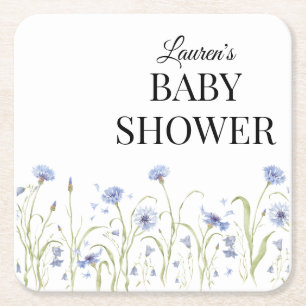Wildblumen-Baby-Party Rechteckiger Pappuntersetzer