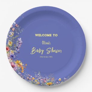 Wildblumen-Baby-Party-Teller aus Papier Pappteller