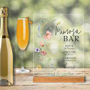 Wildblumen-Baby-Shower-Mimosa-Bar Acrylschild