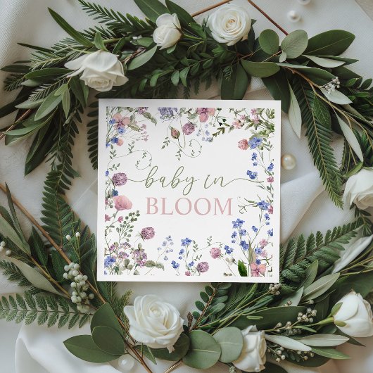 Wildblumen-Baby-Shower-Servietten Serviette