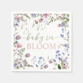 Wildblumen-Baby-Shower-Servietten Serviette (Vorderseite)