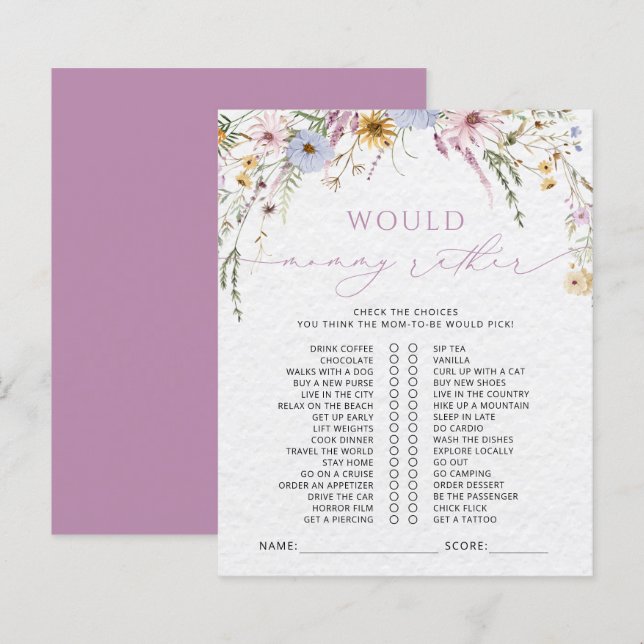 Wildblumen Baby Showspiel (Vorne/Hinten)