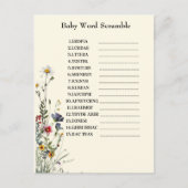 Wildblumen Baby Showspiel Postkarte (Vorderseite)