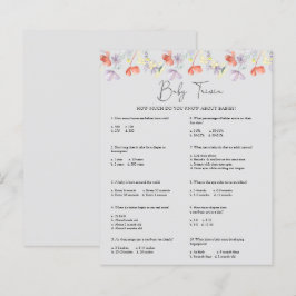 Wildblumen Baby Trivia | Baby Showspiel