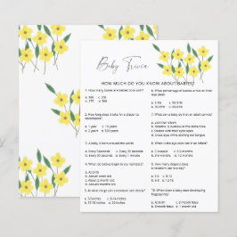 Wildblumen Baby Trivia | Baby Showspiel