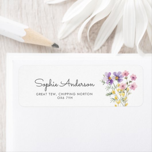 Wildblumen Babyduschadresse (Insitu)