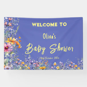 Wildblumen Babyduschbanner Banner