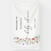 Wildblumen Babydusche Begrüßung Banner (Vertikal)