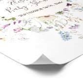 Wildblumen Babydusche Begrüßungszeichen Poster (Ecke)