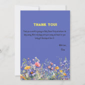 Wildblumen Babydusche Danke Karte (Vorderseite)
