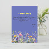 Wildblumen Babydusche Danke Karte (Stehend Vorderseite)
