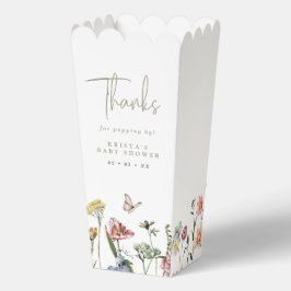 Wildblumen Babydusche Danke Popcorn Geschenkschachtel