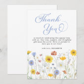 Wildblumen Babydusche Dankeskarte (Vorne/Hinten)