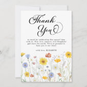 Wildblumen Babydusche Dankeskarte (Vorderseite)
