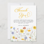 Wildblumen Babydusche Dankeskarte (Vorderseite)