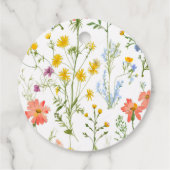 Wildblumen Babydusche Geschenkanhänger (Rückseite)