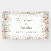 Wildblumen Babydusche Hintergrund-Banner Banner (Horizontal)