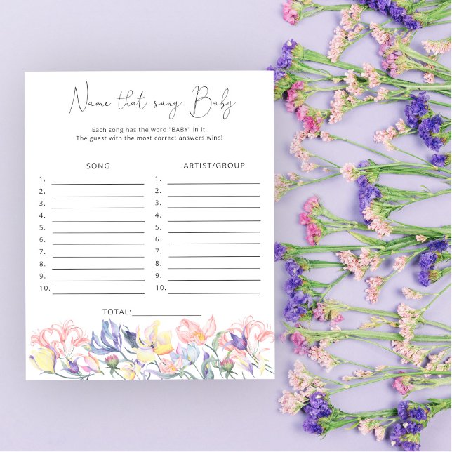 Wildblumen Babydusche Name dieses Kinderspiel (Von Creator hochgeladen)