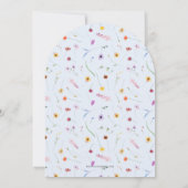 Wildblumen Babydusche oben Einladung (Rückseite)