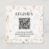 Wildblumen Babydusche QR-Code Begleitkarte (Vorderseite)