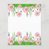 Wildblumen Babydusche raten Sie der Babynahrung (Rückseite)