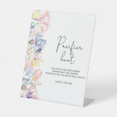 Wildblumen Babydusche Schnuller Jagd Spiel Sockelschild (Vorderseite)