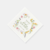 Wildblumen Babydusche Serviette (Ecke)