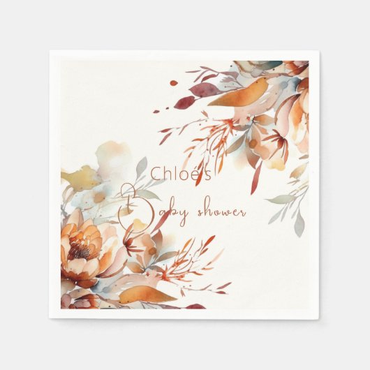 Wildblumen Babydusche Serviette (Vorderseite)