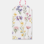 Wildblumen Babydusche Vielen Dank Geschenkanhänger (Rückseite)