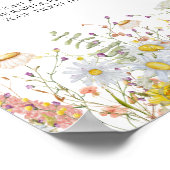 Wildblumen Babydusche Windelwaschmaschine Poster (Ecke)