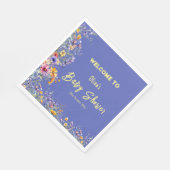 Wildblumen Babyduschpapier Napkin Serviette (Ecke)