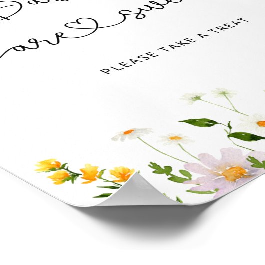 Wildblumen Babys sind süßes Poster (Ecke)