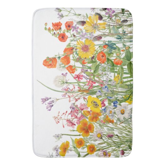 Wildblumen Badematte (Vorderseite Vertikal)