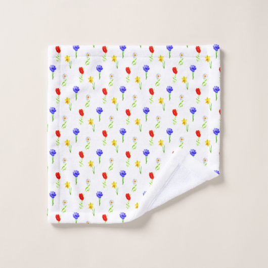 Wildblumen Badhandtuch Set (Waschlappen)