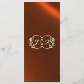 Wildblumen & Band - Kupferhochzeit Menükarte (Rückseite)