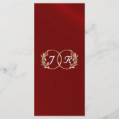 Wildblumen & Band - Rote Hochzeit Menükarte (Rückseite)