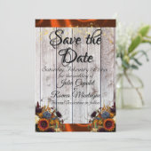 Wildblumen, Bänder und Leuchten - Kupfer Save The Date (Stehend Vorderseite)