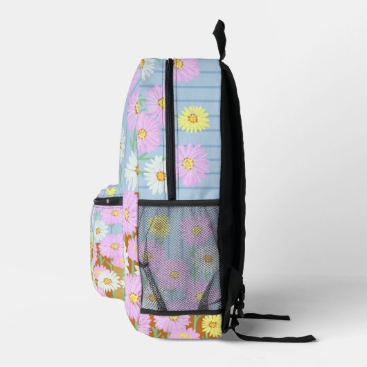 Wildblumen Bedruckter Rucksack (Rechts)