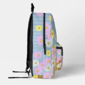 Wildblumen Bedruckter Rucksack (Links)