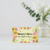 Wildblumen Bees Country Style Honey Vendor Visitenkarte (Stehend Vorderseite)