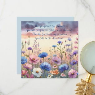 Wildblumen bei Abendessen & Kostenvoranschlag Dankeskarte