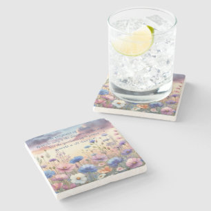 Wildblumen bei Abendessen & Kostenvoranschlag Steinuntersetzer