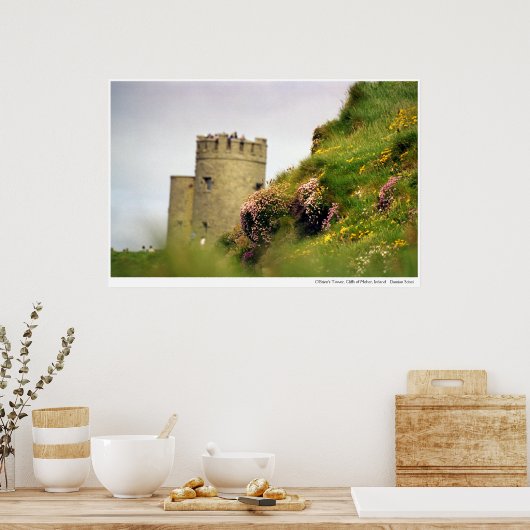 Wildblumen bei den Klippen von Moher, Irland Poster (Küche)