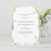 Wildblumen bei der Einladung zur Hochzeit (Stehend Vorderseite)
