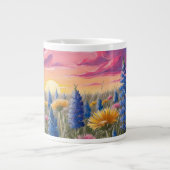 Wildblumen bei Sonnenaufgang Jumbo-Tasse (Vorderseite)