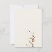 Wildblumen Beige Boho Botanisch Save The Date (Rückseite)