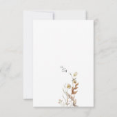 Wildblumen Beige Boho Botanisch Save The Date (Rückseite)