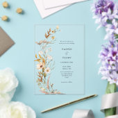 Wildblumen Beige Boho Botanische Hochzeit Acryleinladungen (In Situ (Hochzeit))