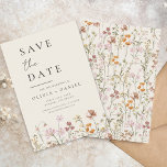 Wildblumen Beige Boho Save the Date Minimalistisch<br><div class="desc">Diese elegante boho Save the Date minimalistische Wildblume Einladung ist der perfekte Weg, Ihre kommenden Nuptials auf stilvolle und erschwingliche Weise bekannt zu geben. Die Einladung zeichnet sich durch ein einfaches Design mit einer Wildblume und einem modernen Schriftart aus. Die Einladung ist mit Ihren eigenen Texten und Details individuell anpassbar...</div>