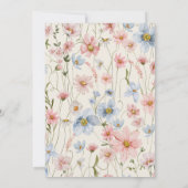 Wildblumen Beige Boho Save the Date Minimalistisch (Rückseite)